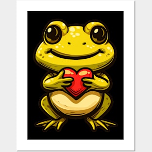 Cute Frog Bring A LOve Posters and Art